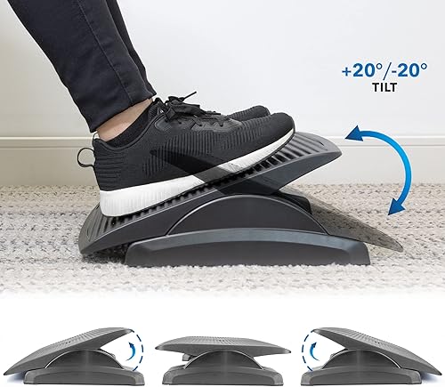 Miniatura 4 de Mount-It! Under Desk Footrest, Adjustable Foot Rest Under Desk with 3 Tilt Positions, Large Non Slip Office Foot Rest with Massaging Surface,