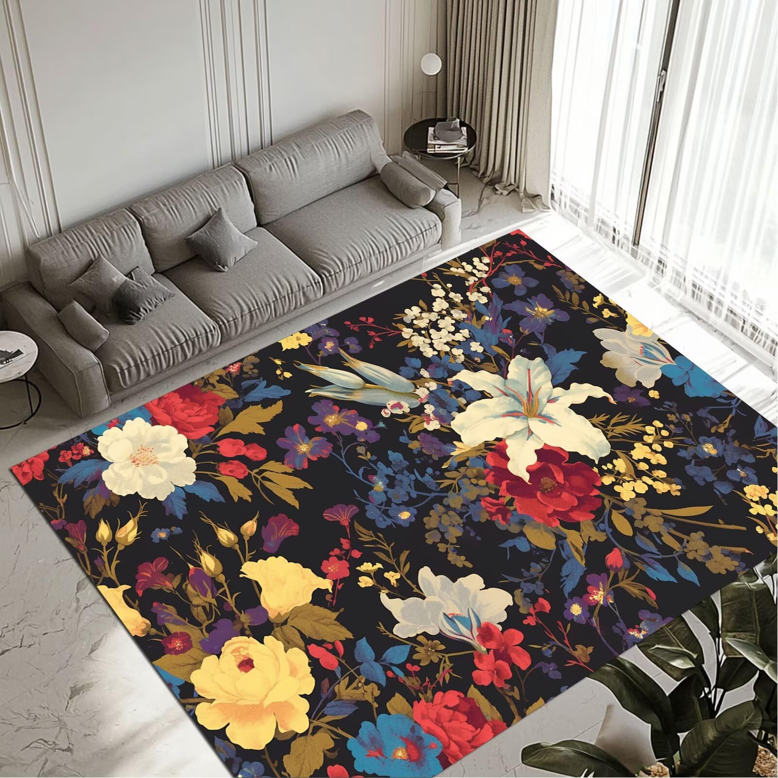 Tapis salon chambre adulte lavable imperméable 80x150cm
