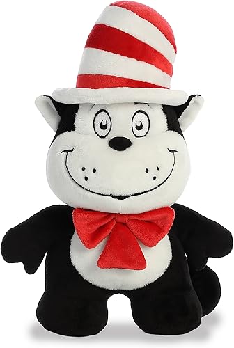 Aurora® Whimsical Dr. Seuss™ Dood Plushie™ - Animal de peluche de gato en el sombrero, narración mágica - Con licencia oficial, multicolor, 11