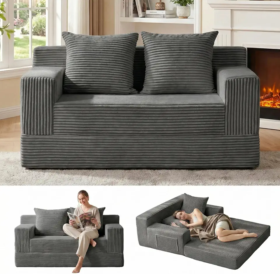 Erament Convertible Sofa Bed Loveseat Futon
