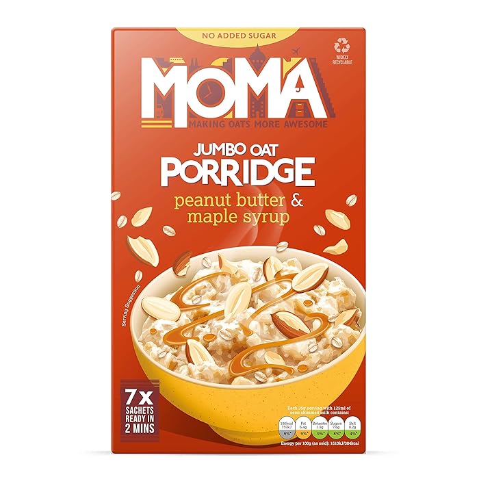 Buy MOMA Porridge Sachets PEANUT BUTTER & MAPLE SYRUP Breakfast Jumbo