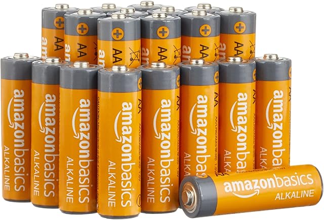 Amazon Basics AA 1.5 Volt Performance Alkaline Batteries - Pack of 20 (Appearance may vary)