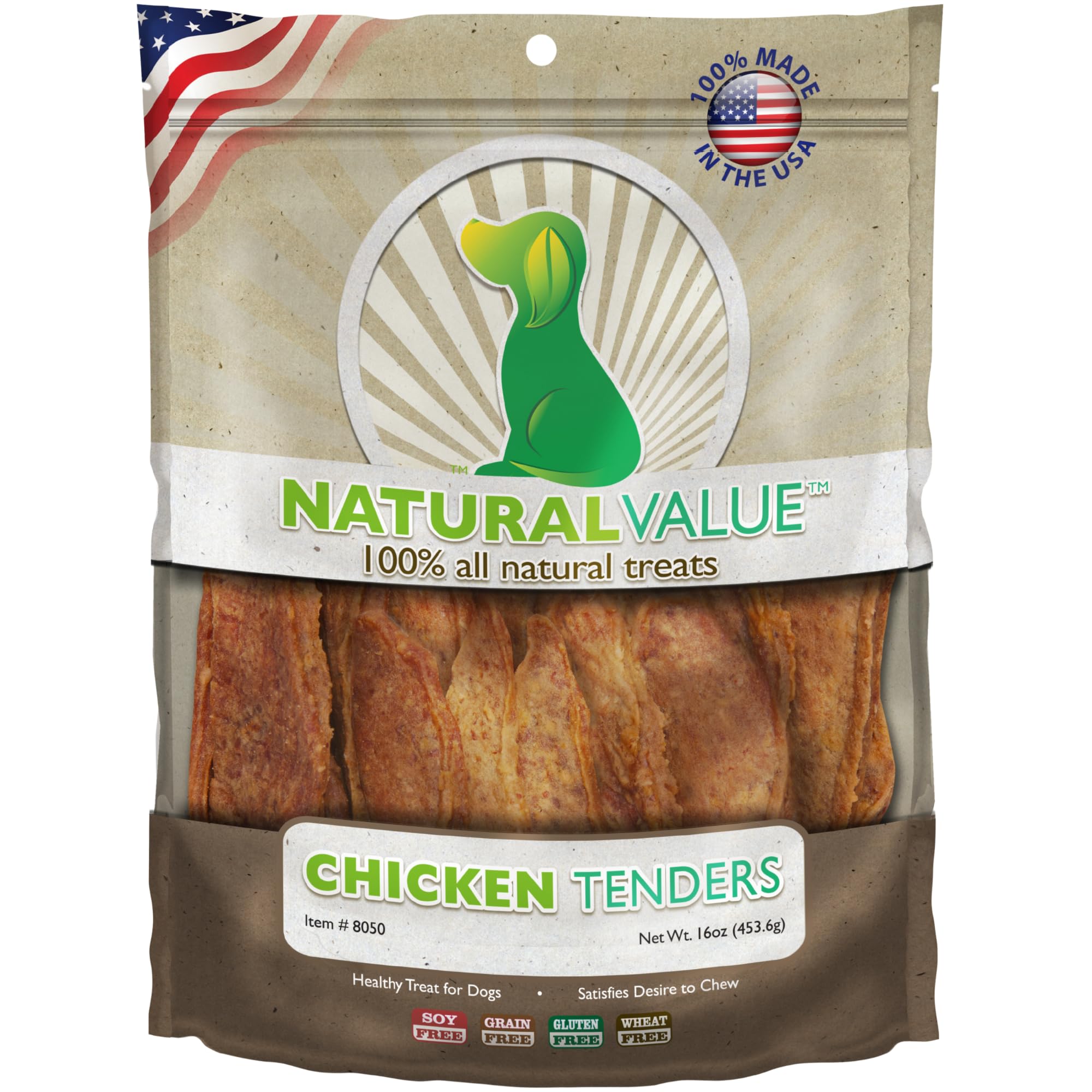 Natural Value All Natural Soft Chew Chicken Tenders Dog Treat, 14-Ounce