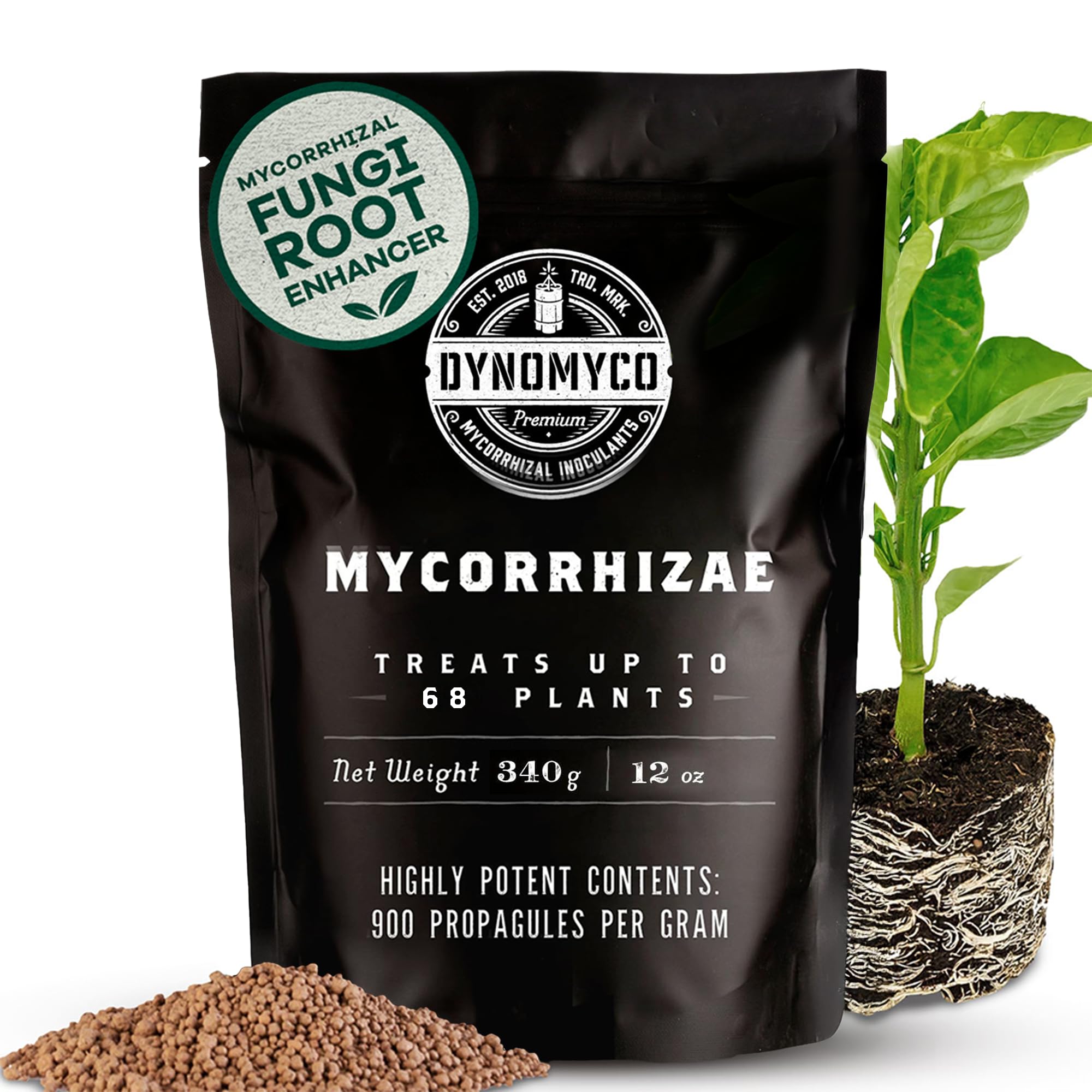 Granular Mycorrhizal Fungi Inoculant, 340g/12oz – Boosts Root Growth, Yields & Nutrient Uptake – 900 Propagules/g, Concentrated Granules, & OMRI Listed – Biofertilizer for Plant Growth