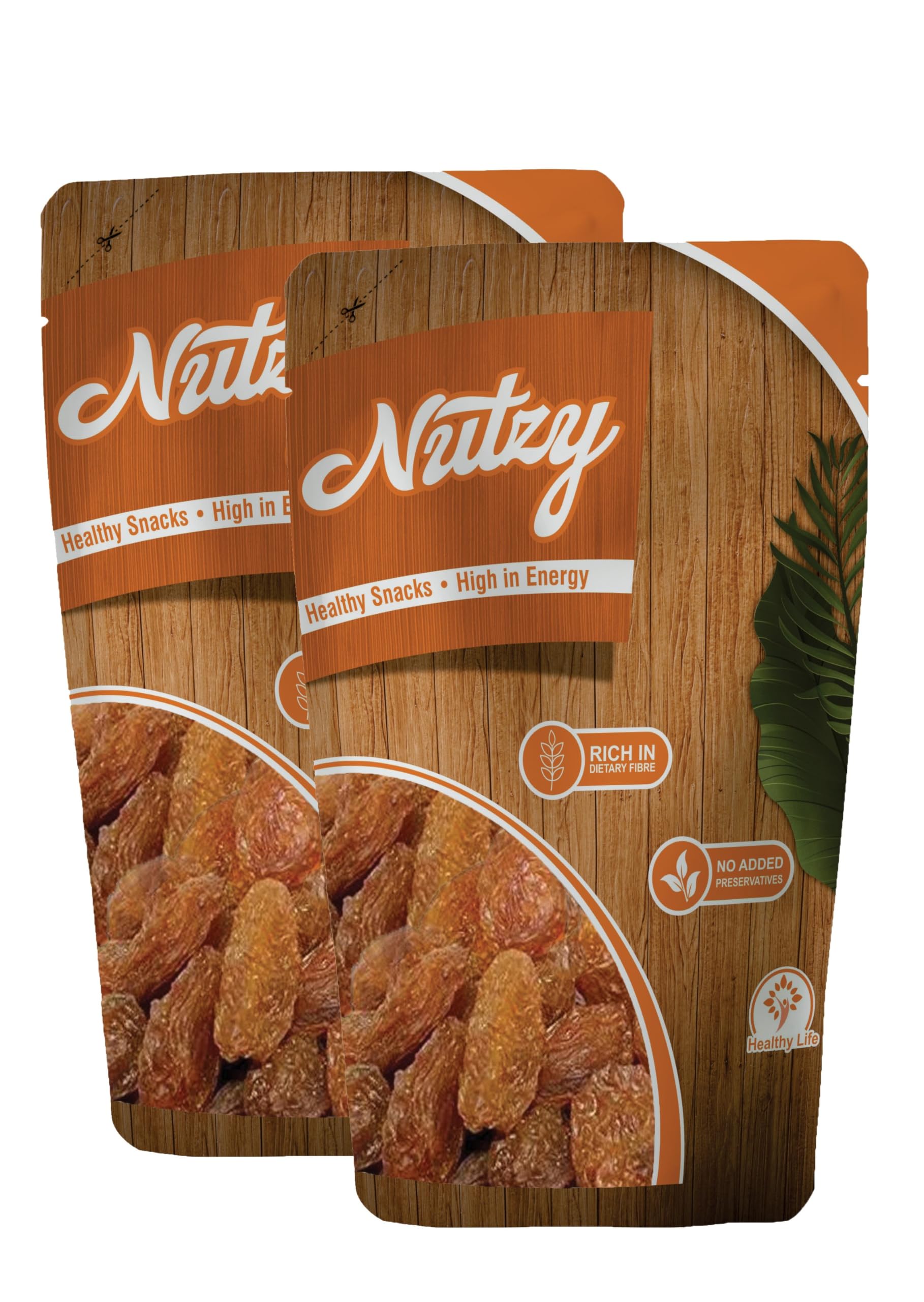 Nutzy Premium Raisins (Golden Raisins/ Munakka, 500g)