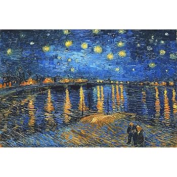 星月夜(キャンバスアート) 名画キャンバスアート》フィンセント・ファン・ゴッホ 星月夜