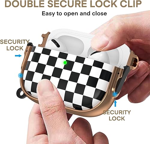 Miniatura 4 de Maxjoy Funda para AirPods Pro de 3ª Generación con Cerradura, Bonita Funda para AirPods Pro 3 con Bloqueo Protectora Rígida para AirPod Pro 3 para
