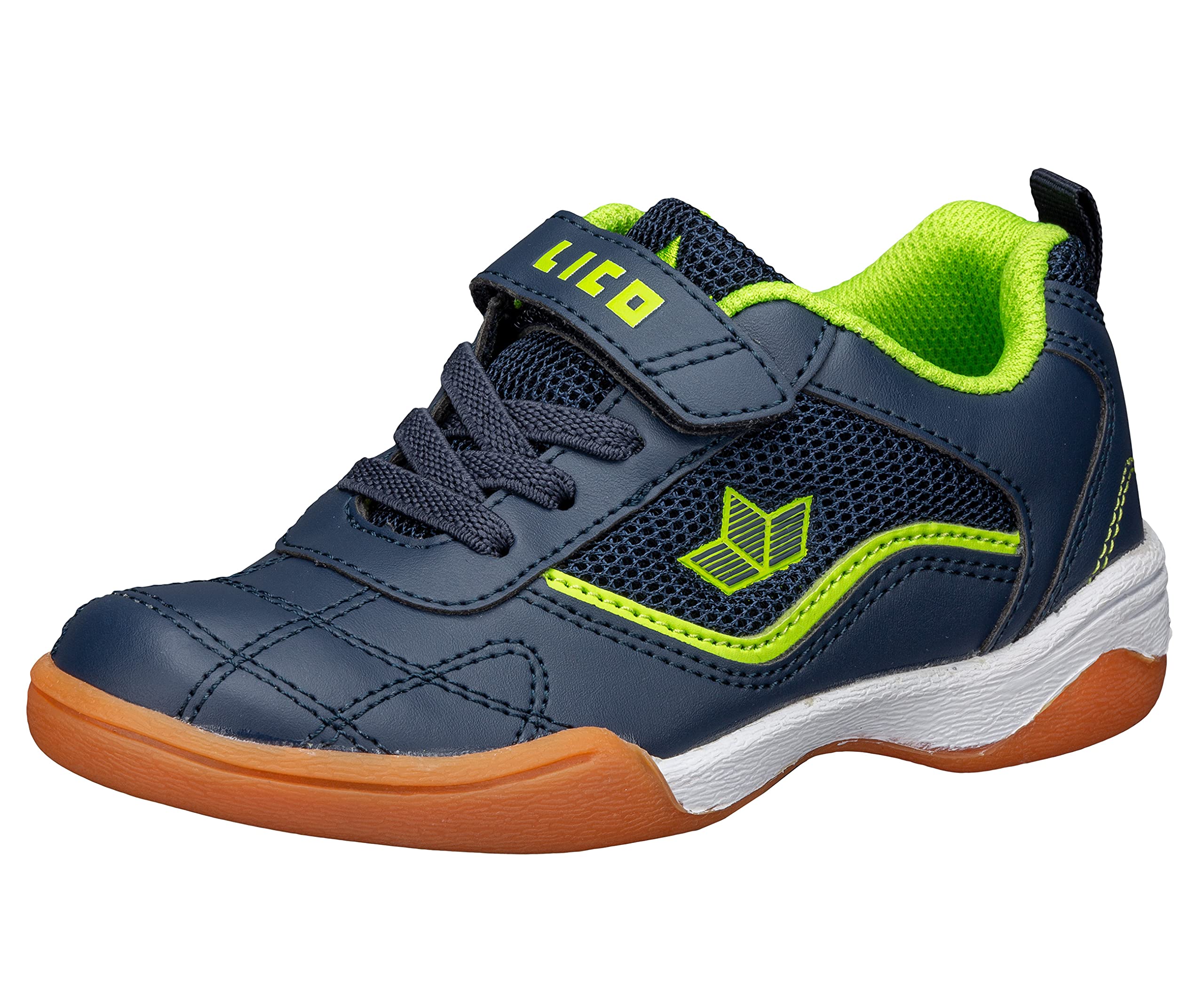 Lico Sloan VS, Boys’ Sneaker, Marine/Lemon,