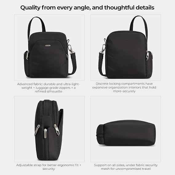 Travelon Anti-Theft Travel Bag, Black, One Size