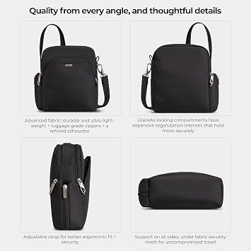 Travelon Anti-Theft Travel Bag, Black, One Size