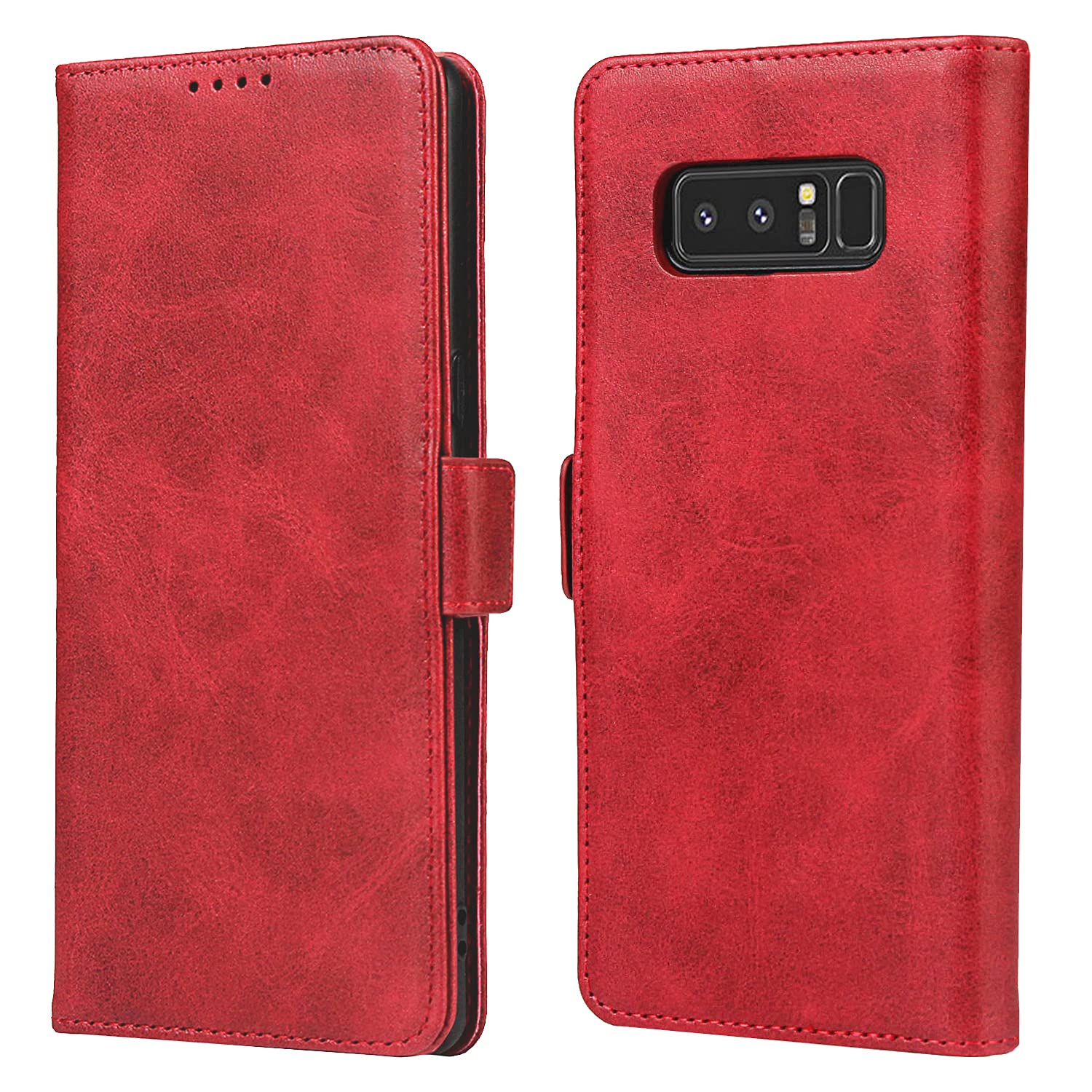 SailorTechfor Samsung Galaxy Note8 Wallet Leather Case Flip Folio Cover with Card Slots Strong Magnetic Closure Shockproof Protective Cover for Galaxy Note 8 Premium PU Leather Case (6.3") Wine Red