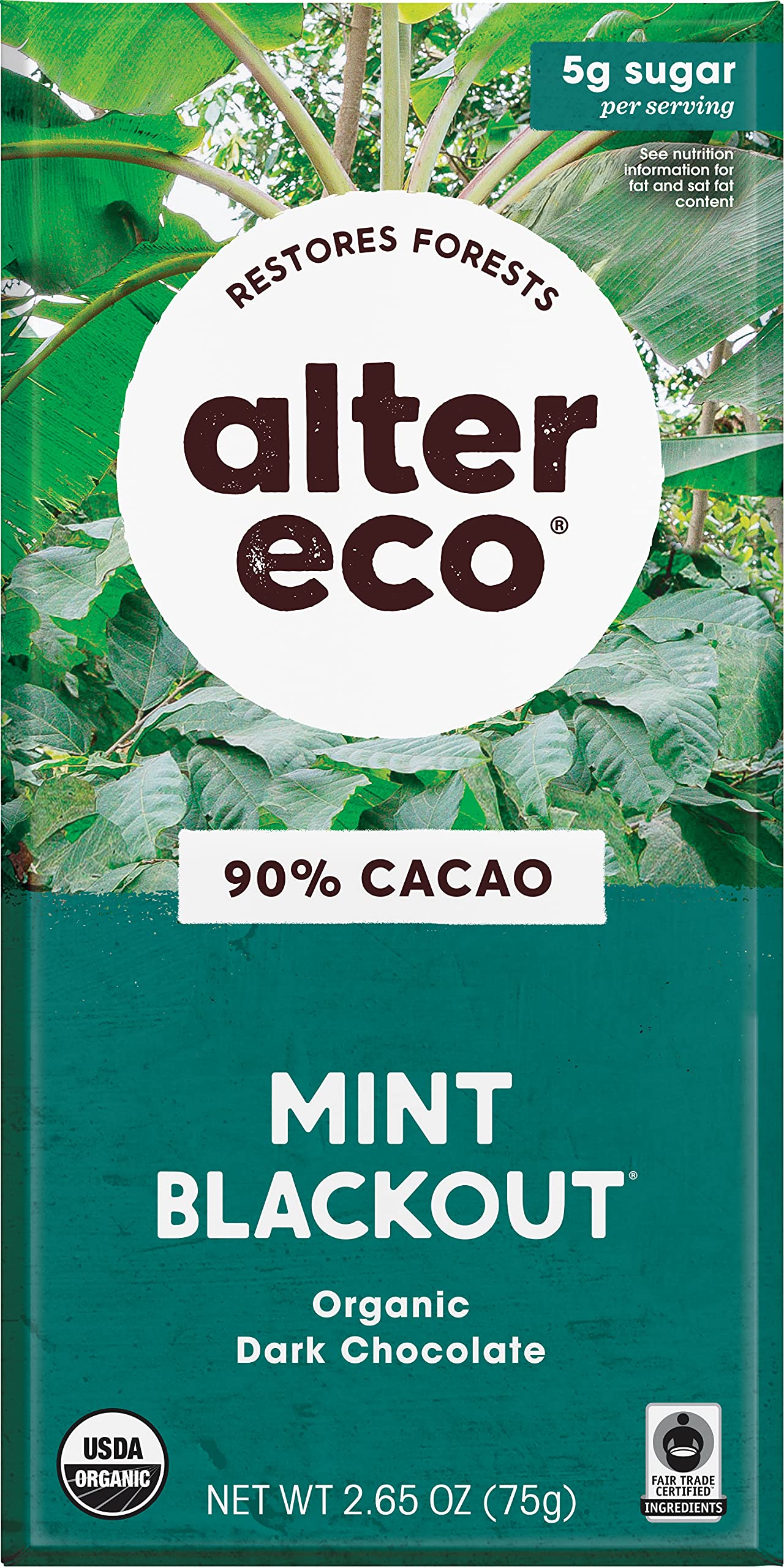Amazon.com : Alter Eco | Dark Mint Crisp | 60% Pure Dark Cocoa