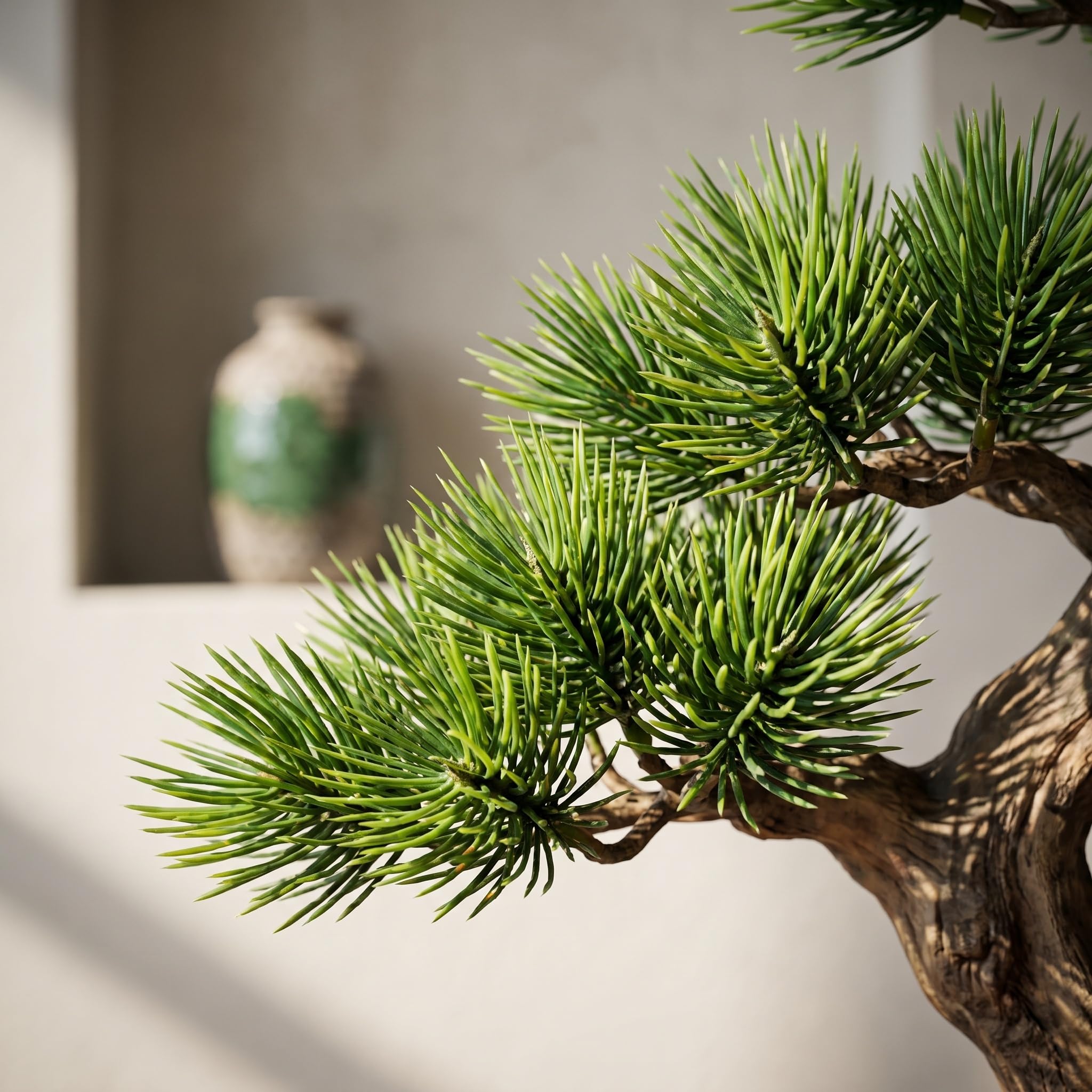 Pino Bonsai Artificiale Realistico - Pianta Finta Perfetta per La Decorazione di Giardini Zen in Casa E Ufficio, A Bassa Manutenzione.