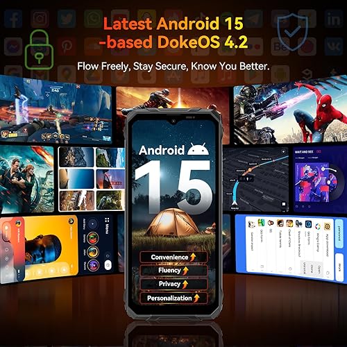 Miniatura 2 de Blackview Fort 1 Rugged Phone Android 15,10000mAh Batería 12GB+128GB 2TB Expandir Smartphone robusto desbloqueado, Gemini AI 6.56 pulgadas 90Hz, 4G