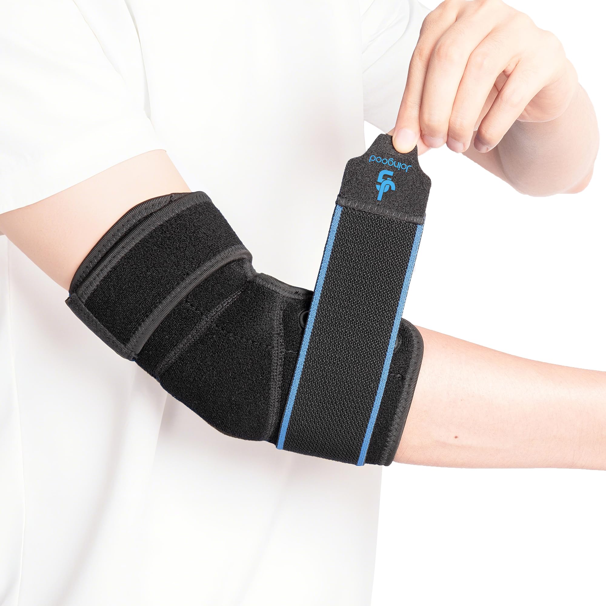 Supporto Gomito Sportivo Regolabile, Fascia Compressione per Allenamento Tennis Golf e Recupero, Manica Traspirante per Uomini e Donne, S/M