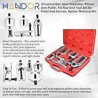 Vista 6 de Handor Separador de rótula, herramientas mecánicas 5 en 1, extractor de brazo Pitman, juego de herramientas de extracción de extremo de barra
