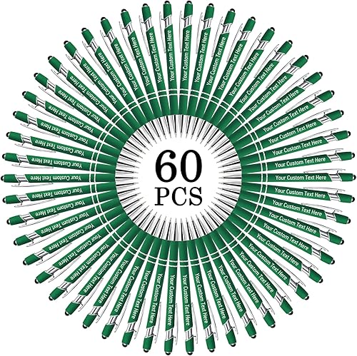 Vista 107 de Aolun Bolígrafo personalizado, bolígrafo grabado personalizado con lápiz capacitivo, metal suave al tacto, introduce el nombre, logotipo o mensaje