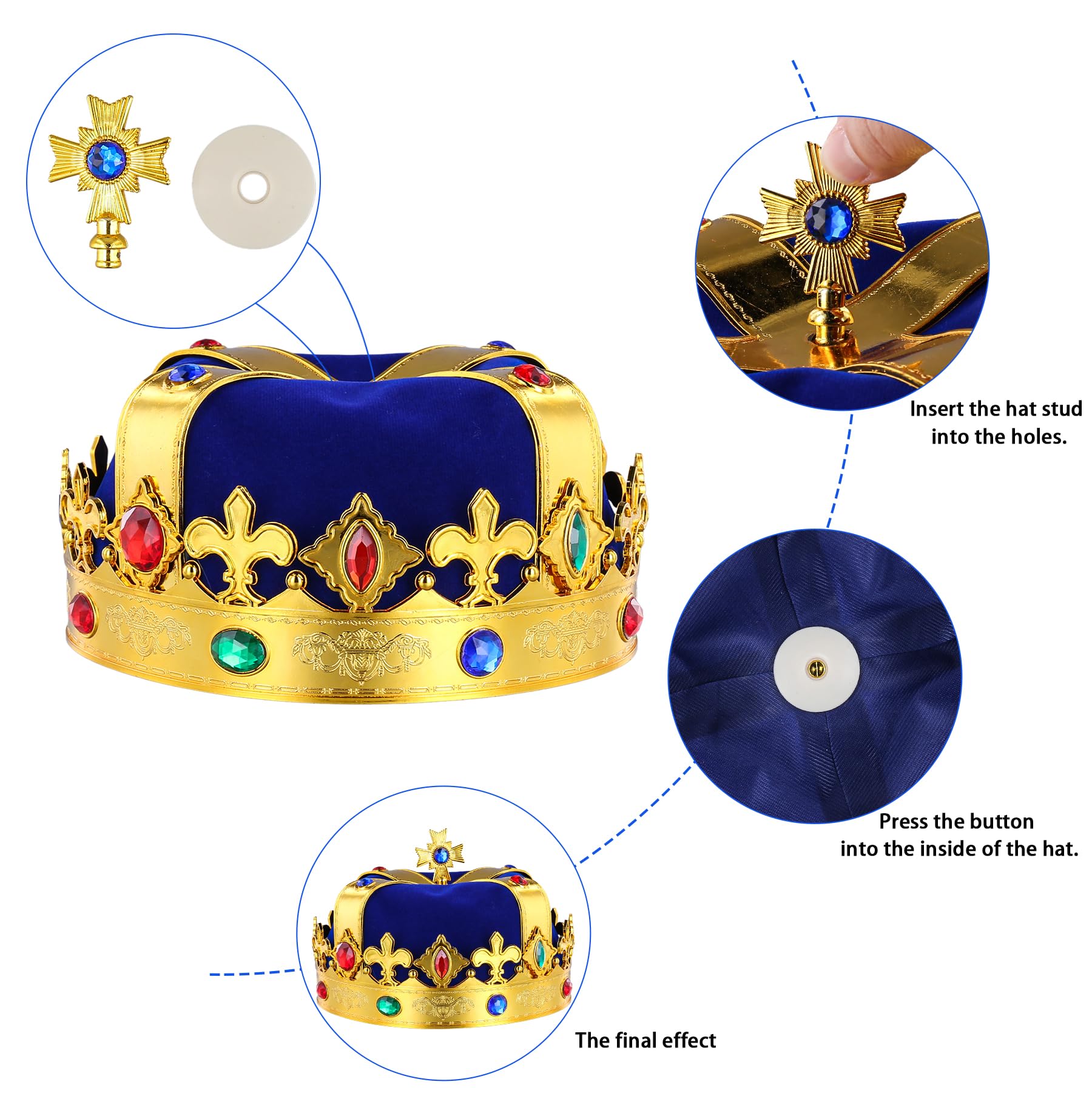 HnoonZ 9th Birthday Set - King's Crown, Sash & Decorations for Boys Turning 9