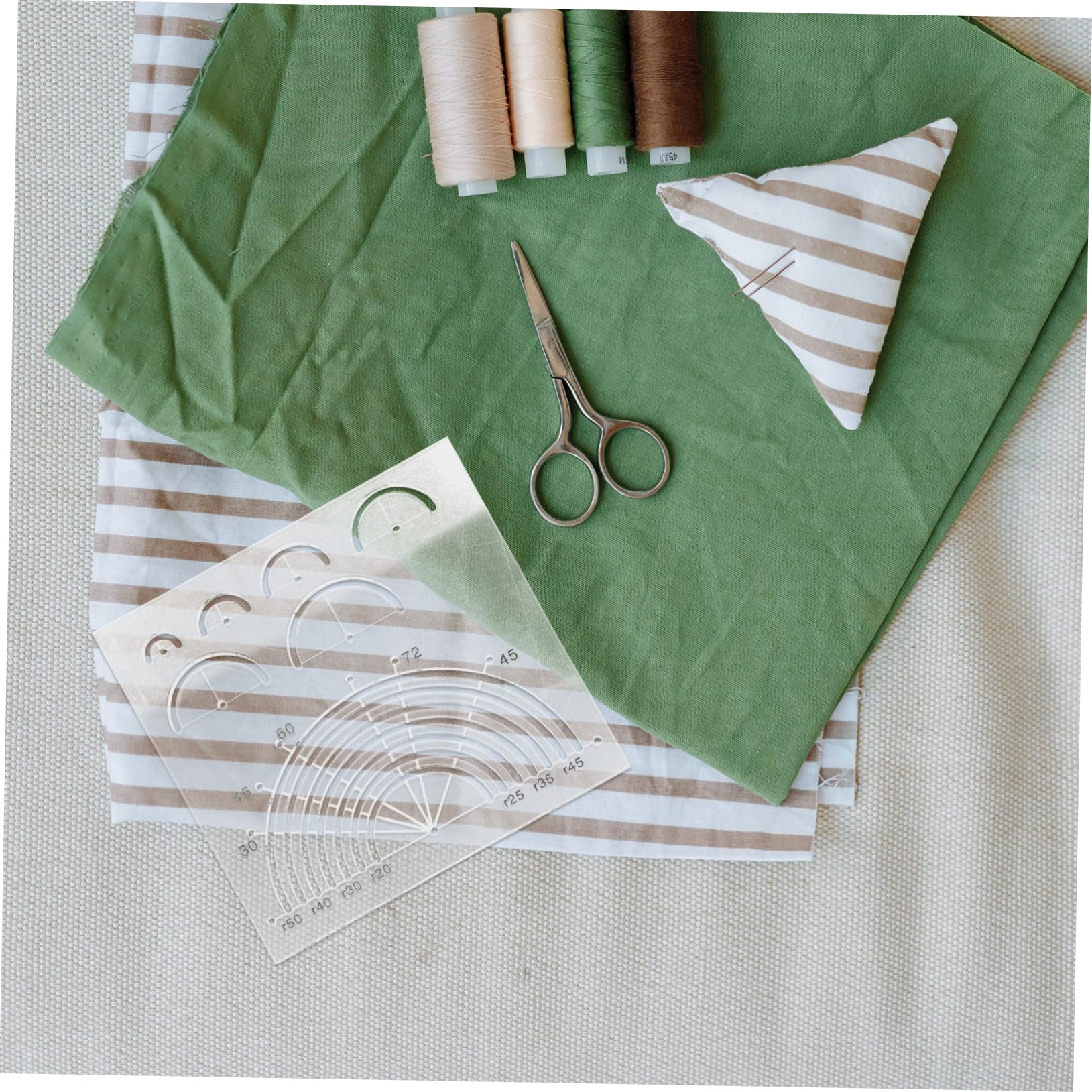 OSALADI 4 Pezzi Set Modello Trapuntato Governate Kit Sovrani Trapunti Cerchio Forniture Trapuntanti Ricamo Quilting Quilters Misurazione Tessuto Righello Per Cucire Trasparente Acrilico