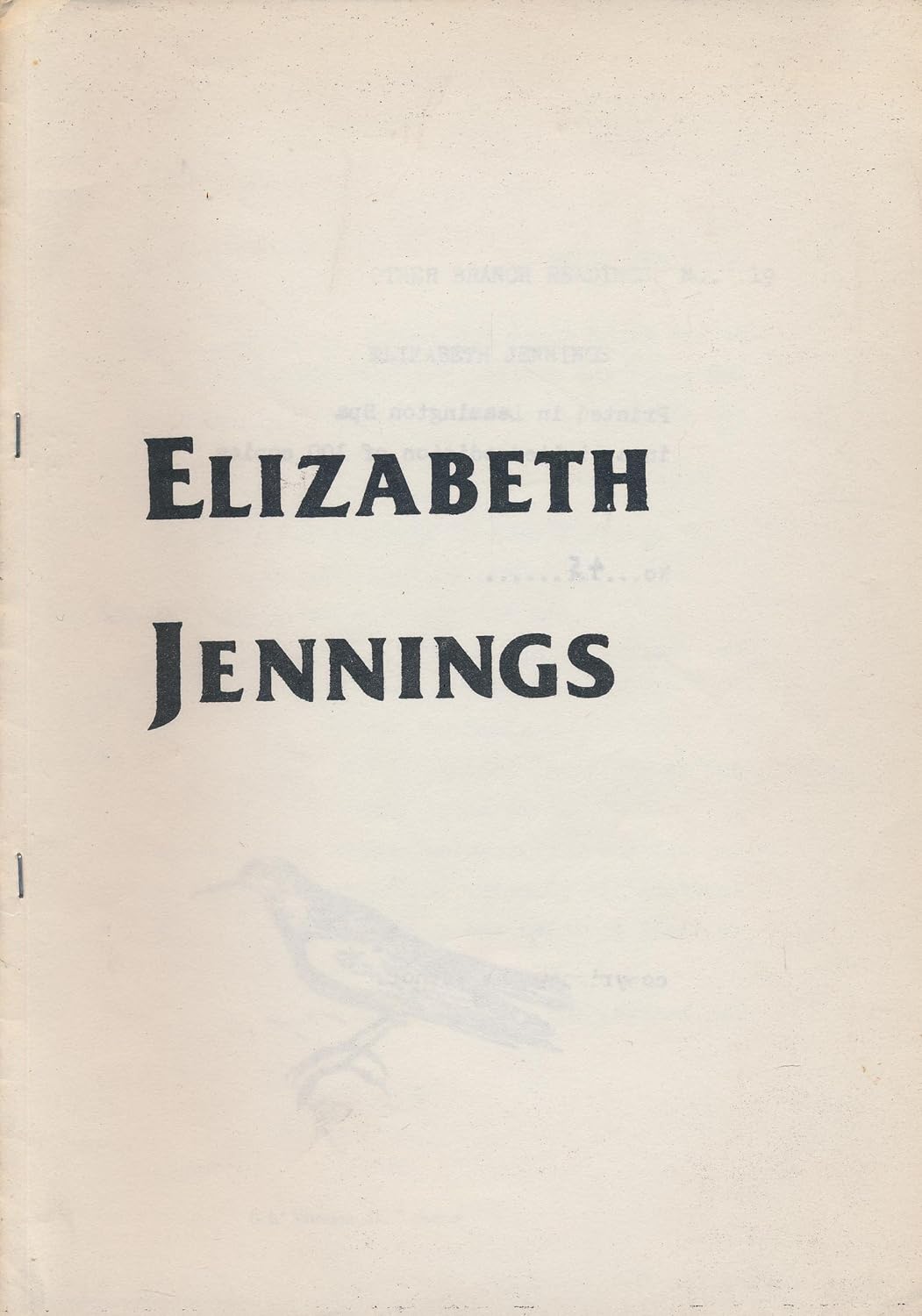 Elizabeth Jennings (Other Branch Readings, No. 19) Elizabeth Jennings