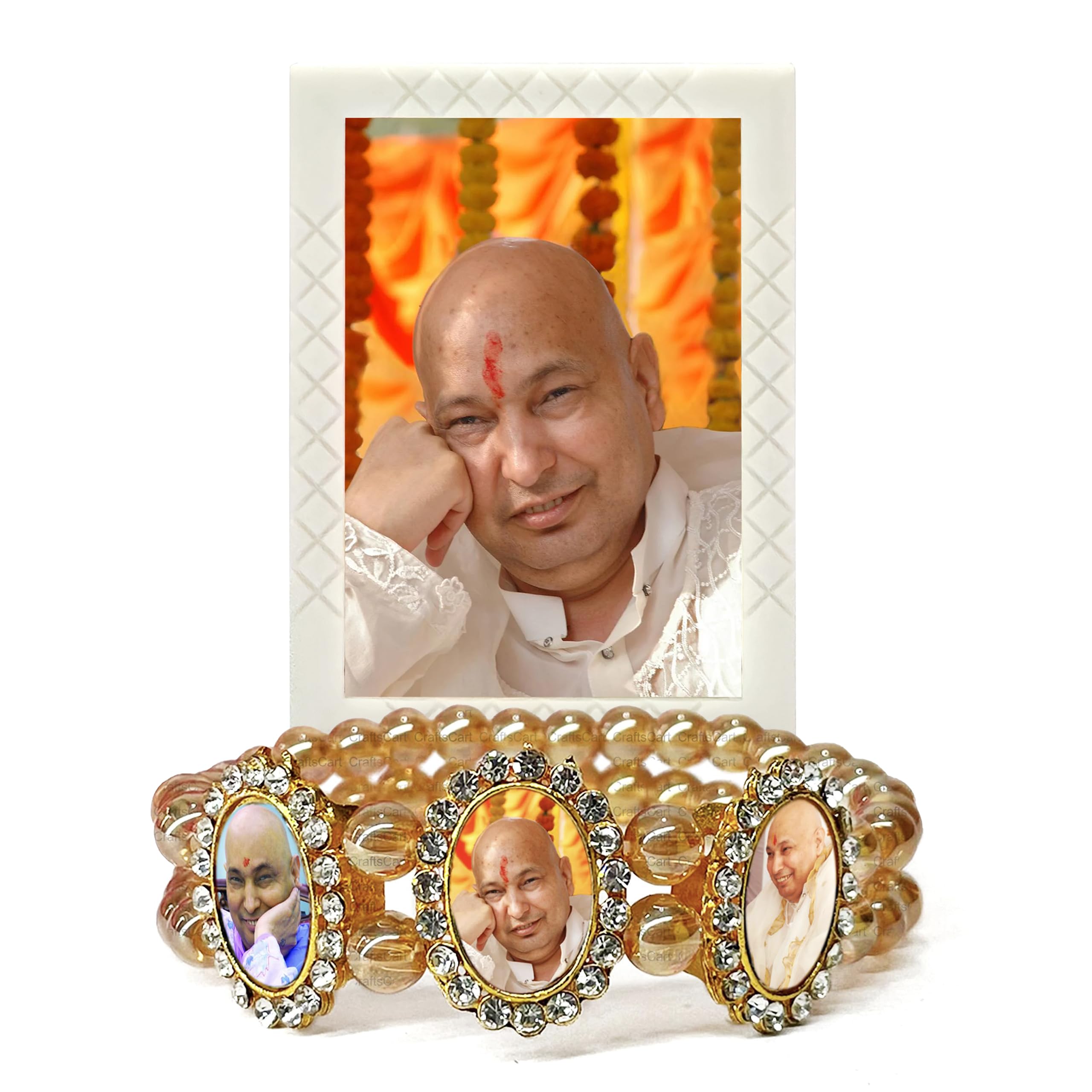 Guruji Bracelets With Guruji Swaroop fridge Magnet | Guruji Bracelets | Guru Ji Bracelet | Guruji Swaroop Bracelets & Magnets | Guruji Blessings Bracelets for Women/Men satsang (B0BPTHMLVF) Amazon Price History, Amazon Price Tracker