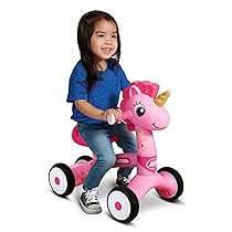 Radio Flyer Lil’ Racers: Cavalcabile Sparkle The Unicorn, età 1-3 anni, rosa