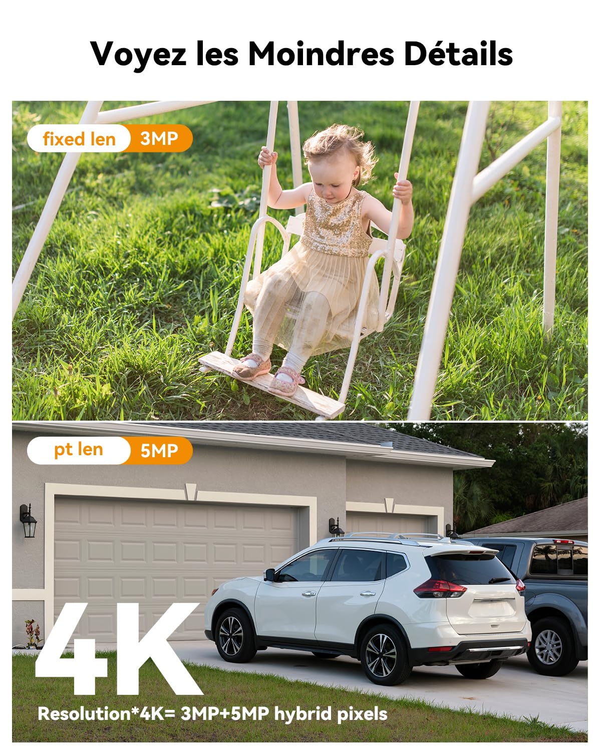 Imou 4K(5MP+3MP) Caméra Surveillance WiFi Extérieure à Double Objectif, 360° Caméra IP Exterieur WiFi, AI Détection Humaine/Véhicule, Suivi Automatique, Vision Nocturne Couleur 30M,Étanche IP66,Sirène