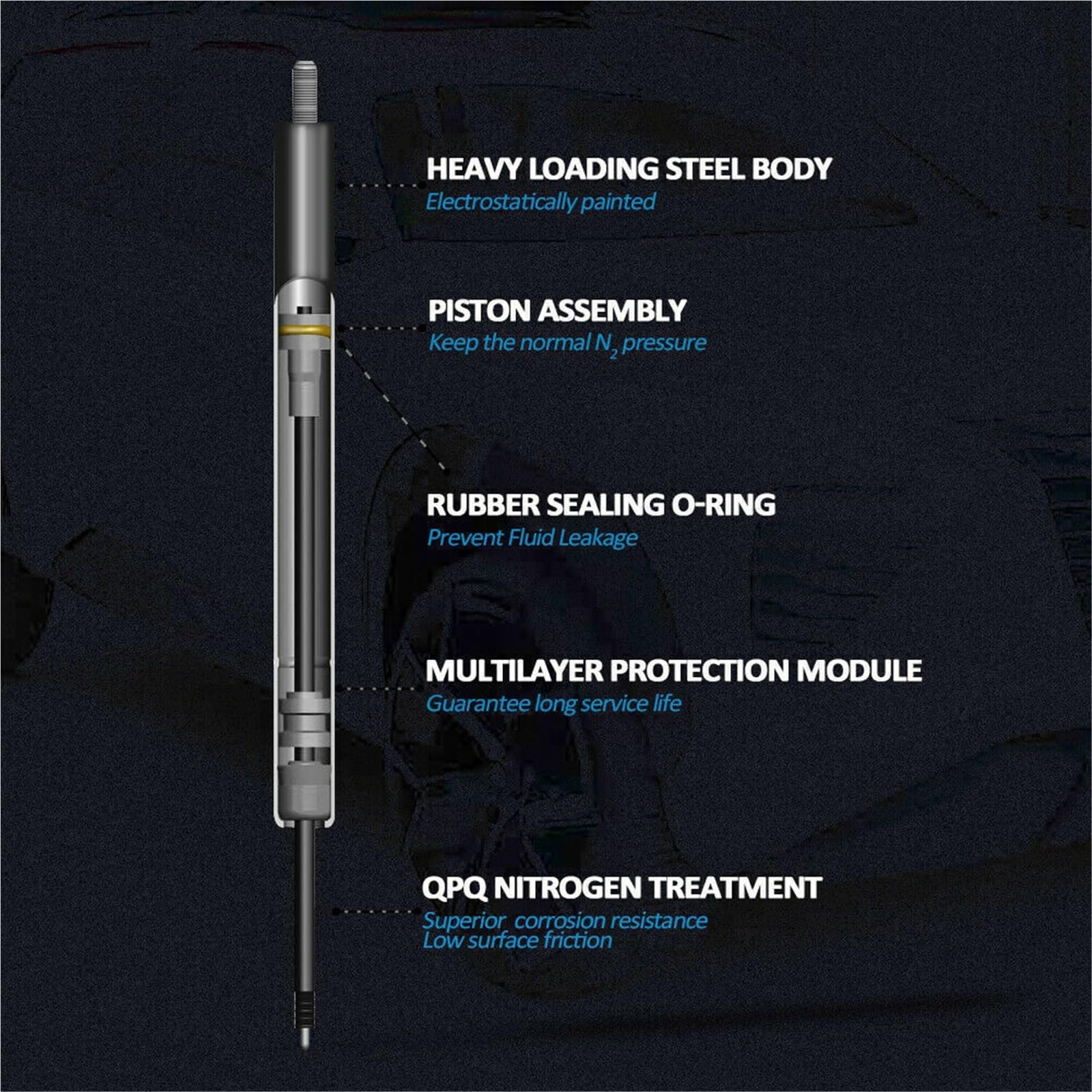 Boot Struts Podpory Tylnego Bagażnika, Amortyzatory Klapy Bagażnika 22772879 PM3380 SG330120 Pasuje do Chevroleta Corvette 2014-2019 Coupe