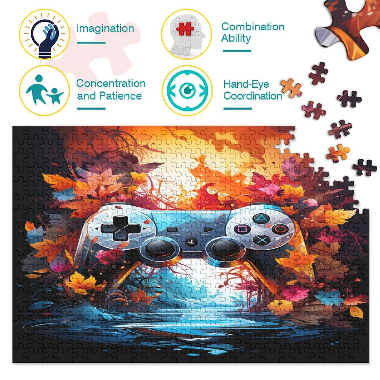 Game Puzzles Puzzle 1000 elementów, Puzzle dla dorosłych, Puzzle - Wysokiej jakości druk 1000 sztuk (75 x 50 cm)