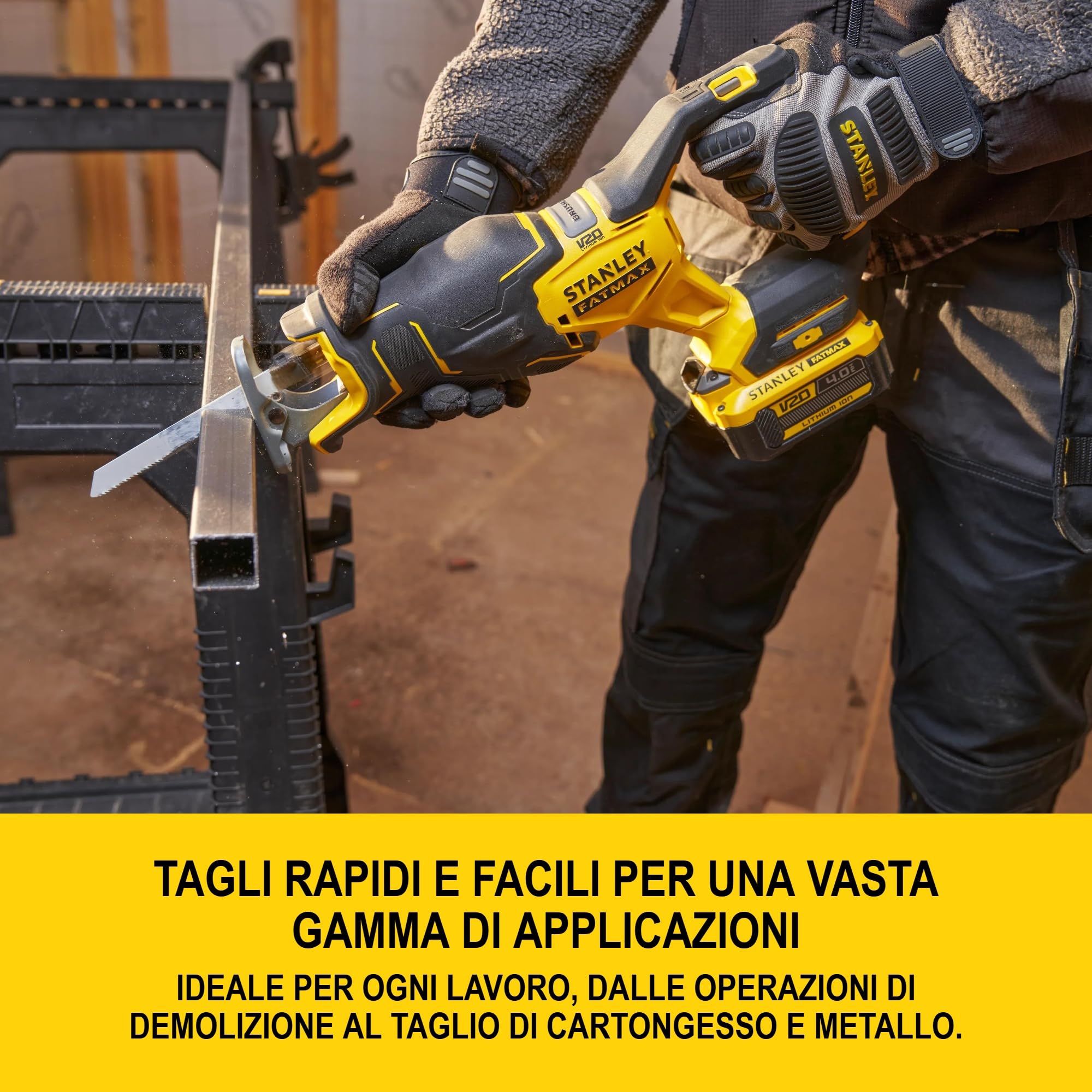 STANLEY FATMAX V20 Sega a gattuccio brushless abatteria, SFMCS311B-XJ