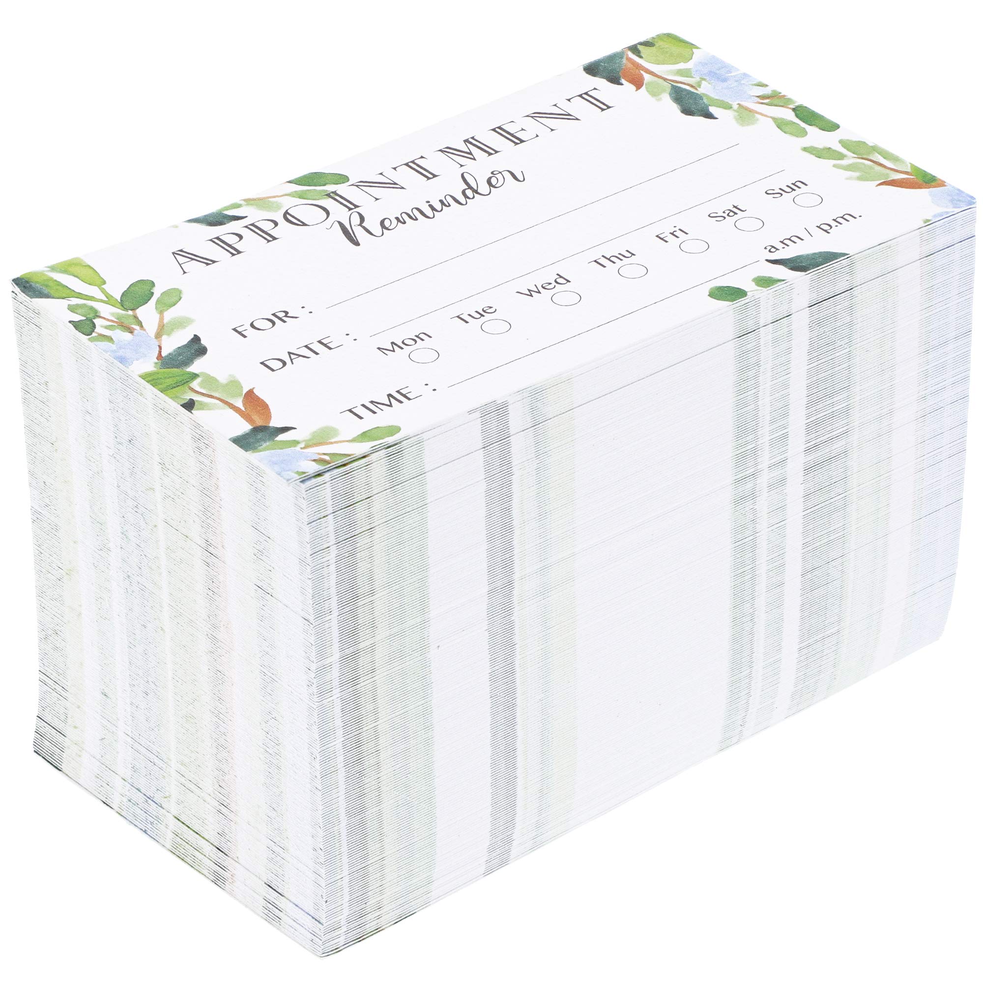 Paper Junkie Biglietti promemoria per appuntamenti 200 pezzi 8,9 x 5,1 cm fronte-retro fogliame verde