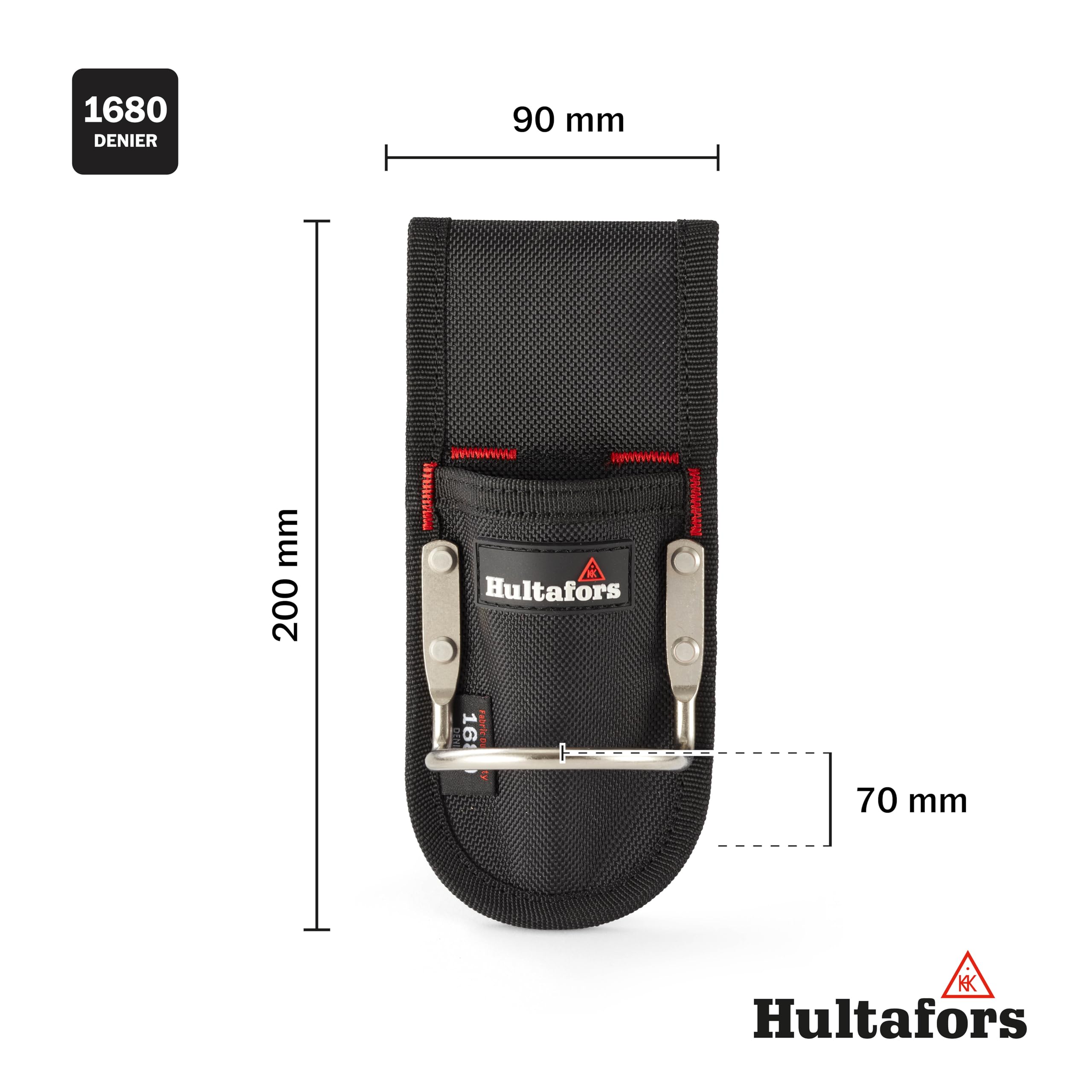 Hultafors I 820043 - Martillo de electricista (550 g, incluye soporte para cinturón, fabricado en Suecia, acero optimizado para la eliminación de clips de cables, clavos y soporte para martillo para