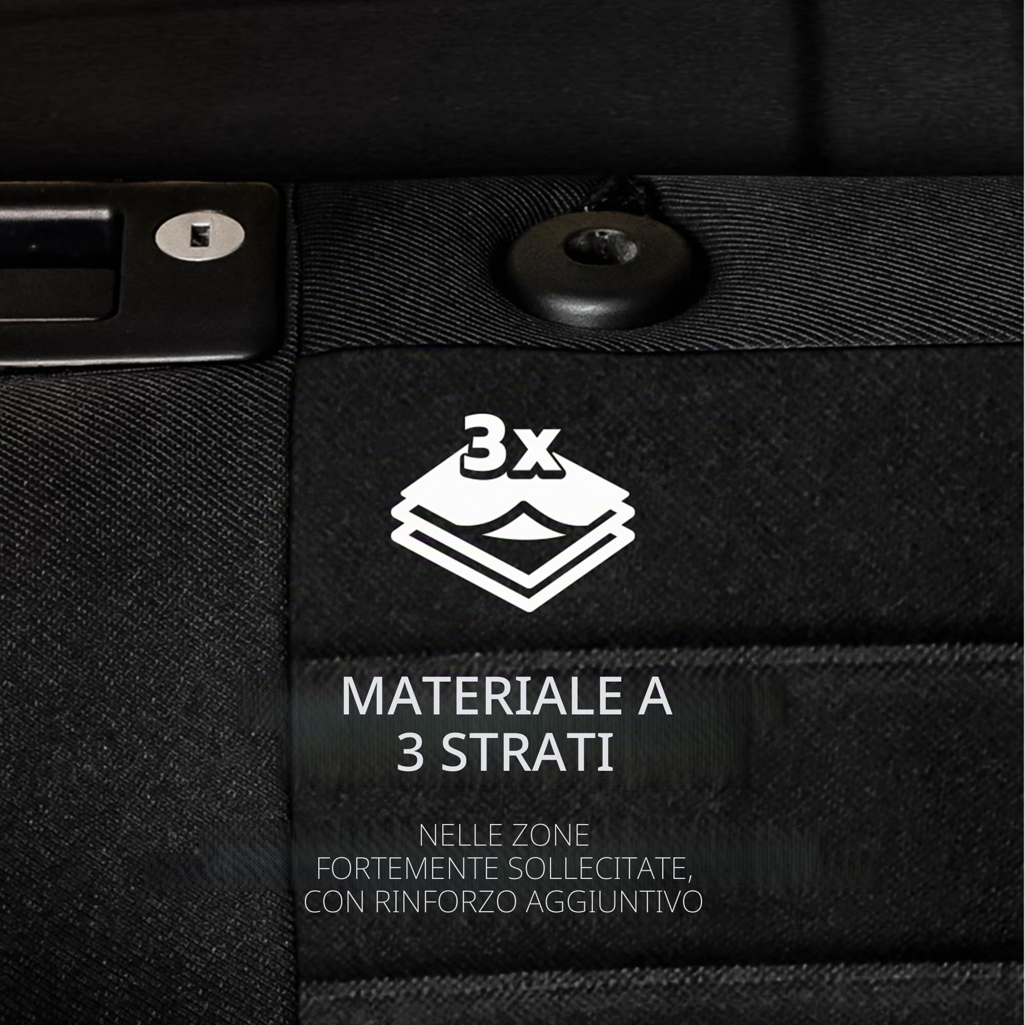 MOTOS Coprisedili universali Copri Sedile Auto per AUDI A3 con Sistema Airbag Attivo, Materiale a Tre Strati, Look Elegante, Personalizzazione Perfetta, Applicazione Versatile per Automobilisti e Con