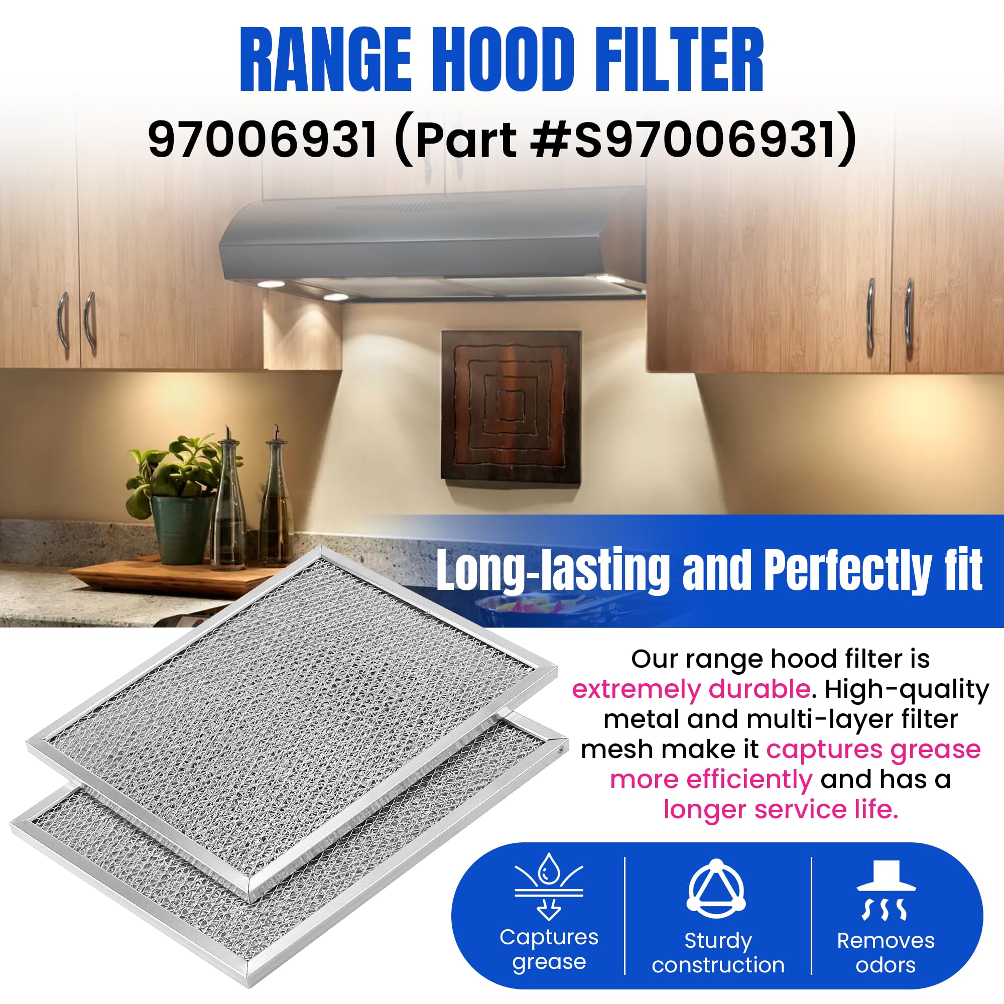 Snapklik.com : Range Hood Filter 97006931-10.5 X 8.75 INCH Range Filter ...
