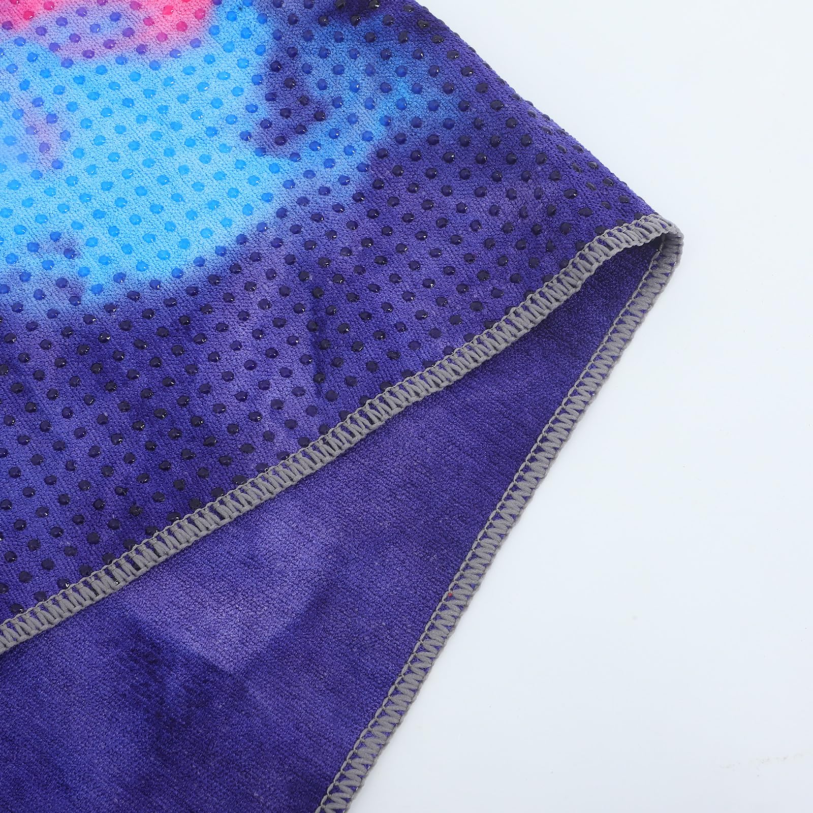 Esterilla de Yoga Antideslizante de Microfibra Gruesa para Rodillas, Cojín Protector Flexible Color Púrpura Funda de Malla, Tapete Plegable para Fitness y Pilates en Casa