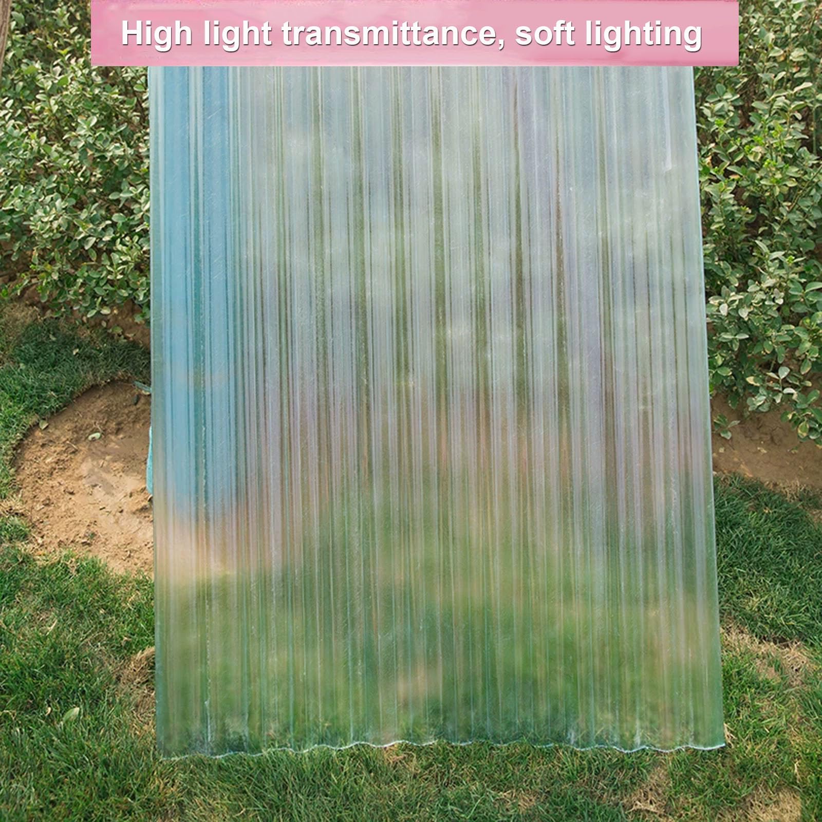 1mm Panel Para Tejado Transparente,2/3/5/8/10/12/15/20pcs Hojas De Techo Corrugado,Placa De Iluminación Natural FRP De Protección UV,Chapa Ondulada Para Invernaderos (0.9×1m,3pcs)