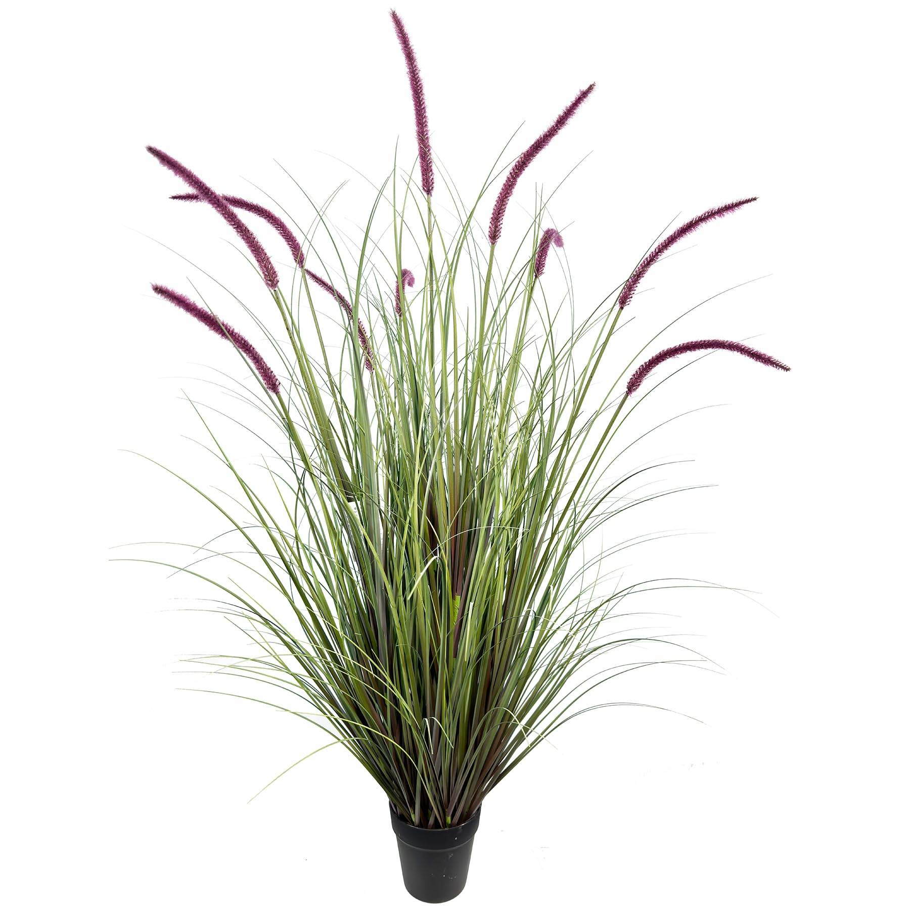 Artificial Plants & Flowers Fake Setaria Grass Plant 4ft(2pack) Tall Fauk Plants & Greenery in Pot Floor Plants Artificial Indoor (Red)