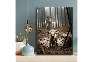Jesus Running After Lost Lamb Canvas Wall Art
