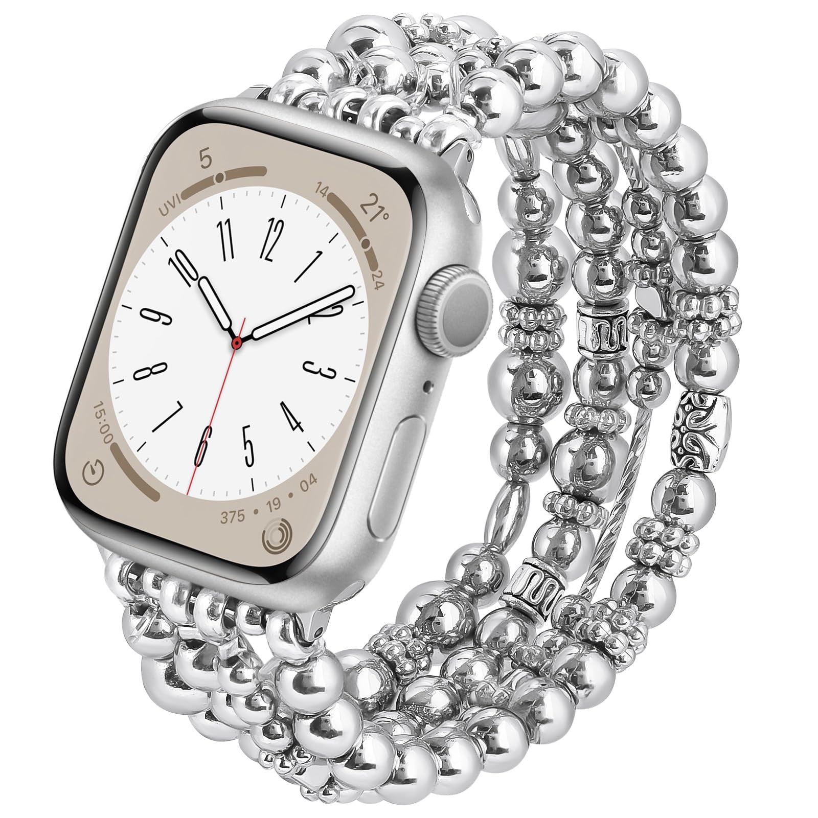 KOREDA Beaded Bracelet Compatible for Apple Watch Band 38mm 40mm 41mm 42mm 44mm 45mm 46mm Series 11 10 9 8 7 SE Women, Fashion Cute Handmade Elastic
