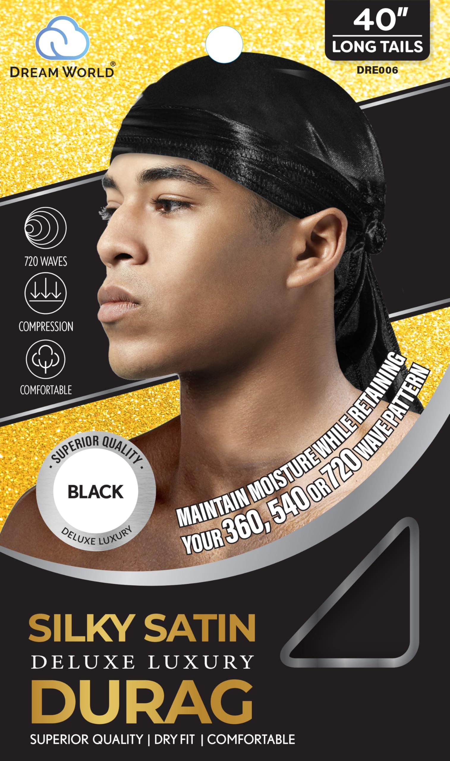 Durag anime con code lunghe - Tessuto in raso setoso liscio