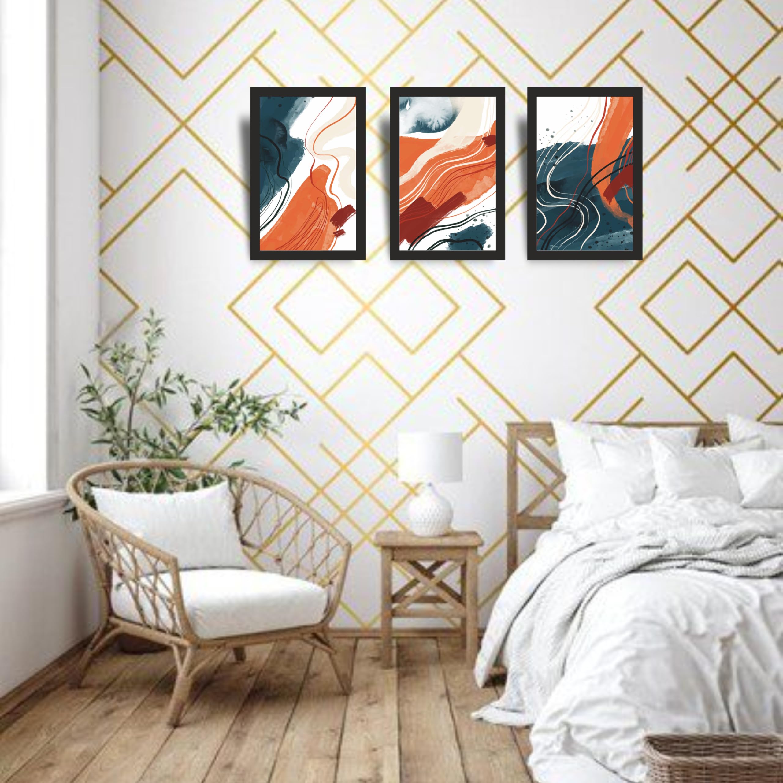 Modern Minimal Abstract Wall Art Set of 3