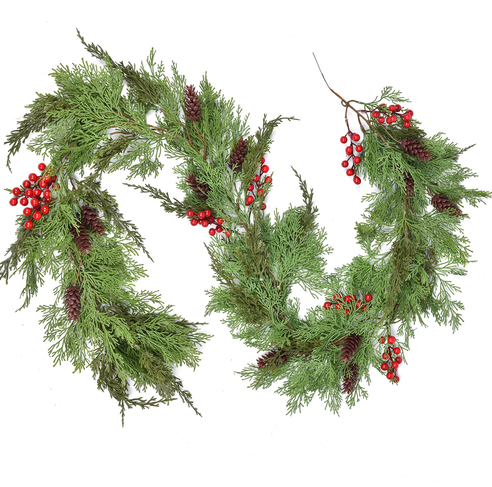 Guirlande de sapin de Noël verte pour décoration maison et porte