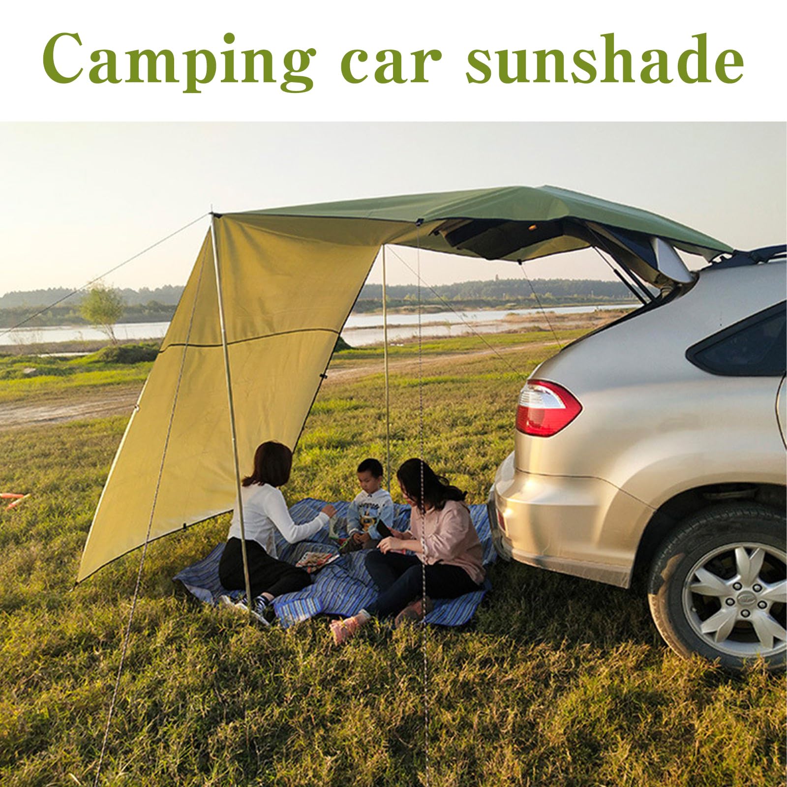 Voiture Tente de Hayon 440x200cm, Paroi Avant et Latérales pour Motorhome, Bus, Caravane