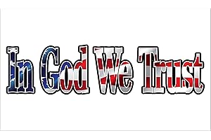 Patriotic "In God We Trust" Premium Vinyl Decal for Bumper, Laptop, or Window
