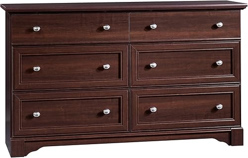 Sauder Cómoda Palladia, L 57.64 pulgadas de ancho x 15.51 pulgadas de alto x 33.78 pulgadas, acabado de roble dividido