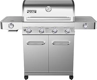 review Monument Grills 24367 Stainless Steel 4 Burner Propane Gas Grill w/Side Sear Burners
