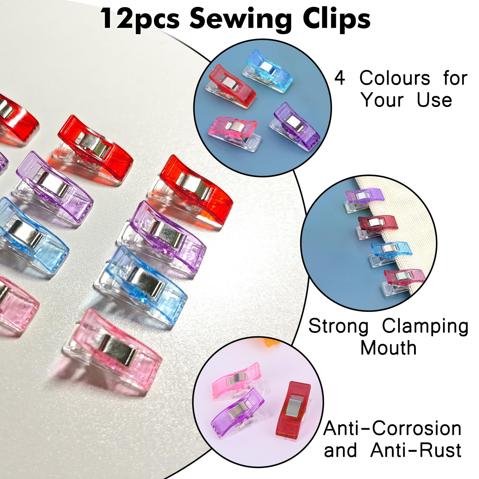Fabric Scissor Set, Professional Dressmaking Scissors, Black Wavy Edge Craft, Comfort Grips Handled - Image 4