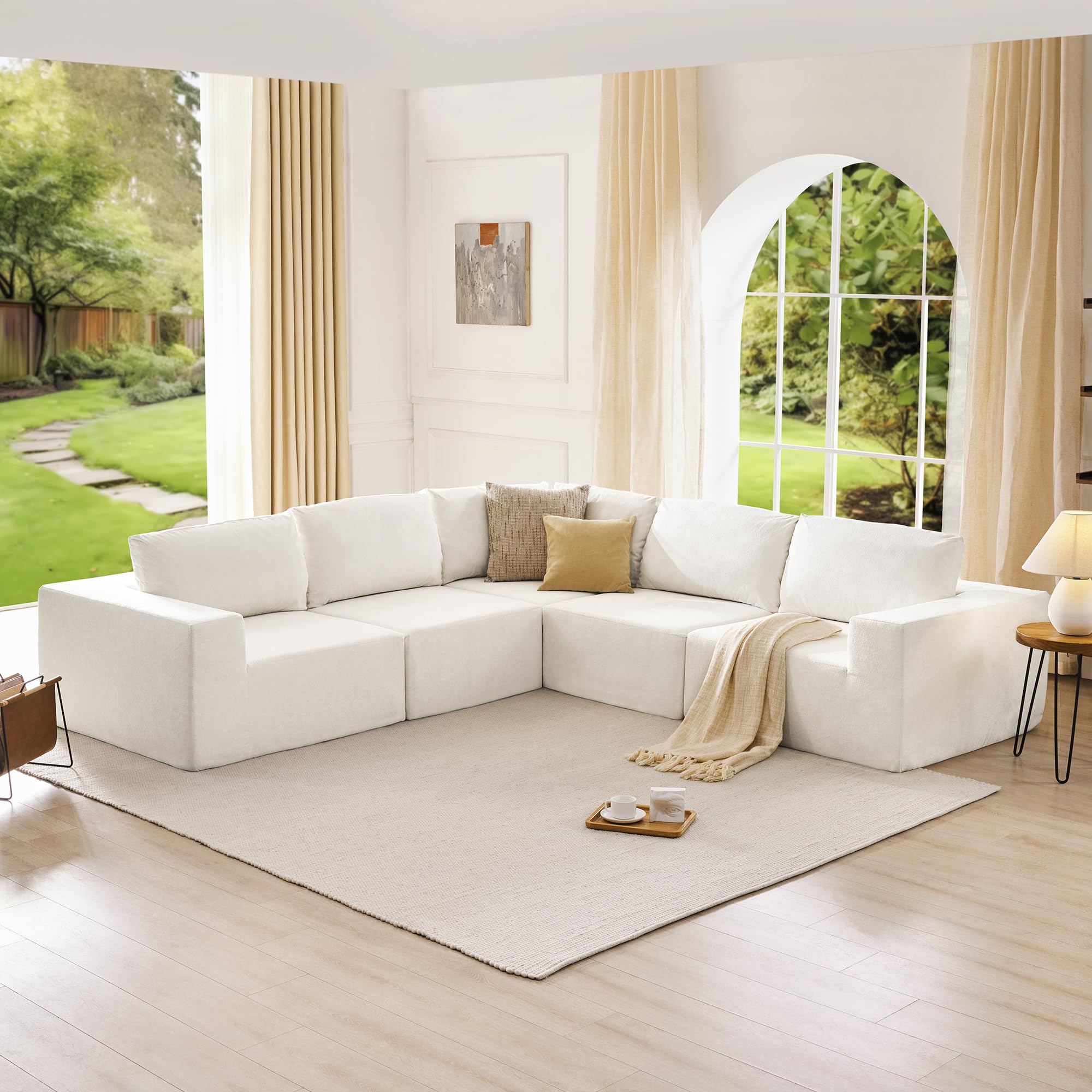 【  Espiritu customceu  】 XIZZI Convertible Sectional Sofa L Shaped Couch for Living