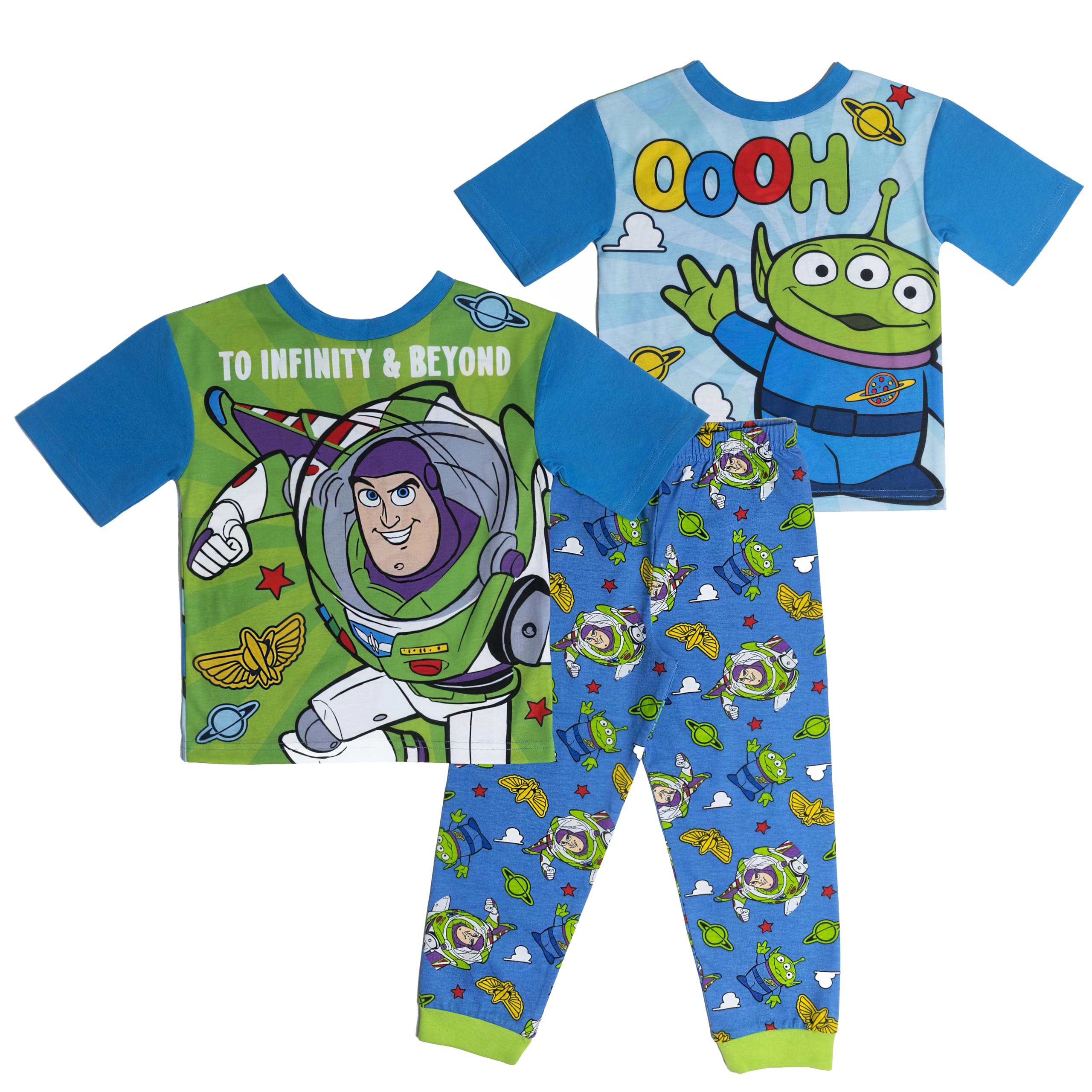 Disney REVERSIBLE Boys Toy Story Woody Buzz Lightyear Pyjamas Pjs Nightwear Buzz and Alien 2-3 Years
