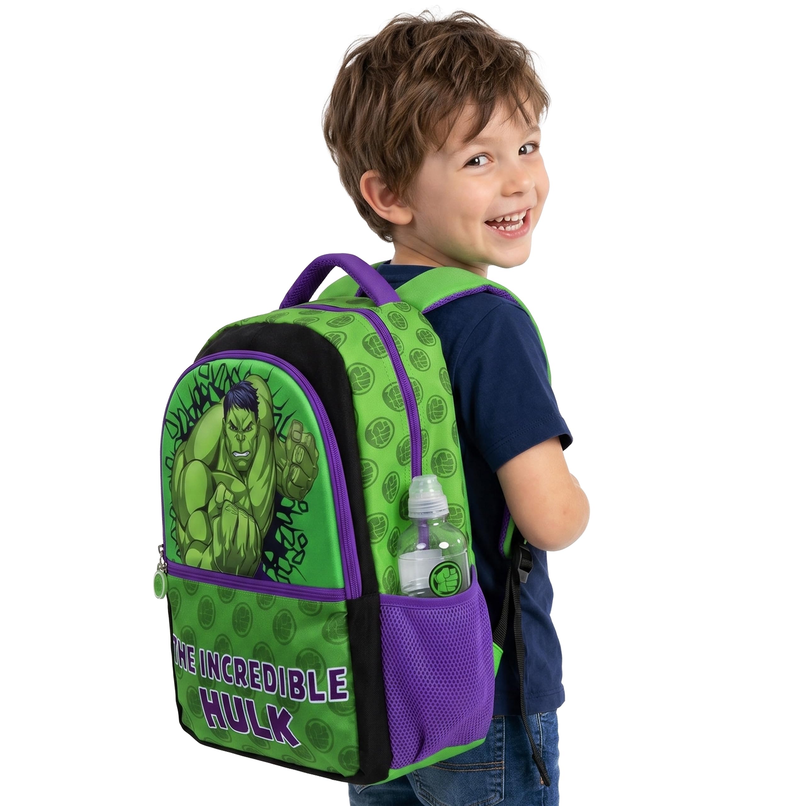 Marvel Sac à Dos Enfant, The Incredible Hulk sac enfant, Taille Unique